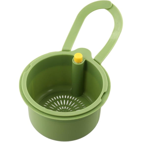 LEOFI Kitchen Sink Strainer Basket, Hanging Sink Drain Basket, Kitchen Sink Strainer with Sink Stopper Kitchen Drain, Green White Yellow