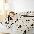 thumbnail image 4 of jejeloiu Cartoon Cute Kitten Queen Comforter Set,Sweet Dessert Bedding Sets,Black Gray Bedding Comforter Set For Girls Kids,Super Cozy Room Decor Reversible,3-Piece, 4 of 8