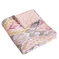 thumbnail image 2 of Benjara BM219402 Fabric Reversible Throw Blanket with Medallion Pattern, Multi Color - 4 x 13 x 16 in., 2 of 4