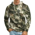 thumbnail image 2 of LWavelet Men's Lightweight Pullover Hoodie Sweatshirt Camouflage Print Long Sleeve Hooded Top with Adjustable Drawstring for Outdoor Sports and Casual Wear, 2 of 6