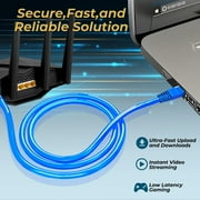 Cat 5e Ethernet Cable 25ft, Cat 5 Internet Patch Cable Cat5e Cable RJ45 Connector LAN Network Cable Cat5 Wire Patch Cord Snagless Computer Ether Wire (25 Foot Blue)
