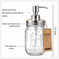 thumbnail image 2 of Mason Jar Soap Dispensers - Rustproof Stainless Steel Lid &Pump, Refillable Wash, 2 of 6