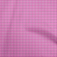 thumbnail image 1 of oneOone Cotton Poplin Twill Fuschia Pink Fabric Checks Dress Material Fabric Print Fabric By The Yard 56 Inch Wide, 1 of 4