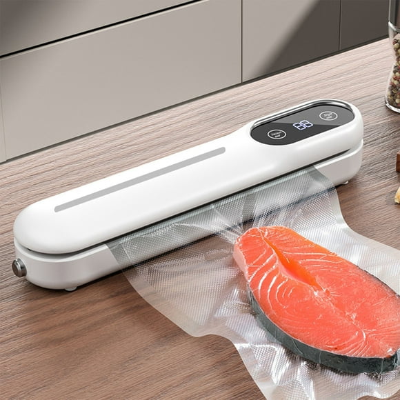 Vacuum sealer machine for food storage - automatic dry & wet food sealer, compact blue ABS countertop vacuum packing system, 30cm sealing length, 90W high efficiency
