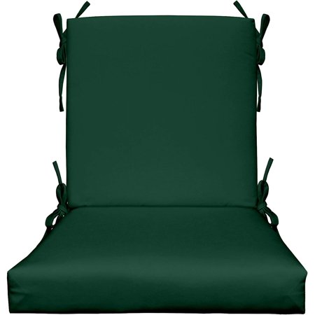 Indoor Outdoor Foam Back Chair Cushion, Choose Color (Hunter Green)