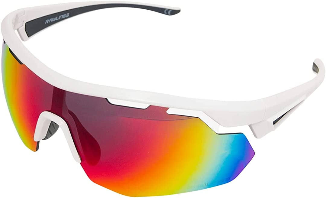 Rawlings Adult Sport Baseball Sunglasses Lightweight Stylish 100% UV Poly Lens (White/Rainbow) amateur 1080x655 Adult Pic Hq Rawlings Adult Sport Baseball Sunglasses Lightweight Stylish 100% UV Poly Lens (White/Rainbow)