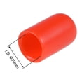 thumbnail image 3 of Protectores de rosca Uxcell de 0.39'' tapa final de vinilo rojo 50 piezas, 3 of 6