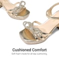 thumbnail image 4 of DREAM PAIRS Girls' Strappy Flat Sandals, Elegant T-Strap Dress Shoes with Metallic Ball Accent, Comfortable Non-Slip Summer Party Sandals for Little/Big Kid, 4 of 5