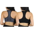 thumbnail image 5 of ToBeInStyle Women's Reversible Compression Double Layered Sports Bras X-Large, Black/Charcoal, 5 of 5
