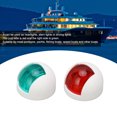 thumbnail image 4 of Light Pair of Rounded Waterproof Sidelight Signal Lamp Red + Green LED Navigation Warning Light 12V, 4 of 7