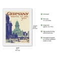 thumbnail image 2 of Germany Wants to See You - Berlin - German Railroads - Vintage Railroad Travel Poster by Friedel Dzubas c. 1925 - Japanese Unryu Rice Paper Art Print (Unframed) 17 x 22 in, 2 of 4