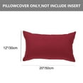 thumbnail image 3 of Unique Bargains 2-Pack Canvas Solid Decorative Throw Pillow Cover 12" x 20" Red, 3 of 7