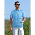 thumbnail image 5 of APTRO Mens Golf Shirt Hawaiian Polo Shirt Short Sleeve Dry Fit Performance Moisture Wicking Collared Polo Shirt Light Blue 050 3XL, 5 of 7