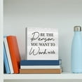thumbnail image 6 of Zomyto 7"x7" Positive Home Office Desk Decor Rustic Farm house Wood Box Sign Shelf Cubicle Decor Accessories Coworkers Be The Person You Want to Work With, 6 of 6