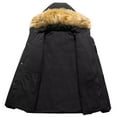 thumbnail image 3 of Chrisuno Big and Tall Puffer Coats for Men Mens Coat Men's Winter Jacket Warm Thicken with Hood Black 5X, 3 of 5