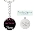 thumbnail image 2 of Dog Mom Keyring Rat Terrier Mama Circle Keychain Stainless Steel or 18k Gold, 2 of 12