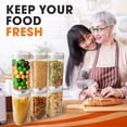 thumbnail image 2 of Cheer Collection Set of 6 42oz Airtight Food Storage Containers (White), 2 of 4
