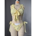 thumbnail image 5 of Top-kevin Bikini Sets for Women Two Piece Swimsuit Cute Ruffled Bathing Suit Wide Straps Low Rise High Cut Cheeky Bottom, 5 of 6