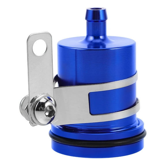 HEATSHAKING 1Pack Motorcycle Brake Fluid Reservoir Blue Aluminum Alloy for Performance Enhancement