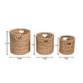 thumbnail image 2 of happimess Avery Bohemian Cottage Hand-Woven Hyacinth Cylinder Nesting Baskets with Handles, Natural (Set of 3), BSK2011A-3SET, 2 of 7
