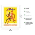 thumbnail image 2 of GTO USSR Sports Champions - Russian Physical Culture - Vintage Sports Poster c.1973 - Fine Art Matte Paper Print (Unframed) 18x24in, 2 of 4