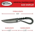 thumbnail image 2 of SZCO Supplies 8" Medieval Twist Feasting Utility Knife with Carbon Steel Blade and Black Coated Handle, 2 of 3