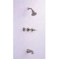 thumbnail image 2 of Premier Sanibel Three-Handle Tub & Shower Faucet, Brushed Nickel, 2 of 4