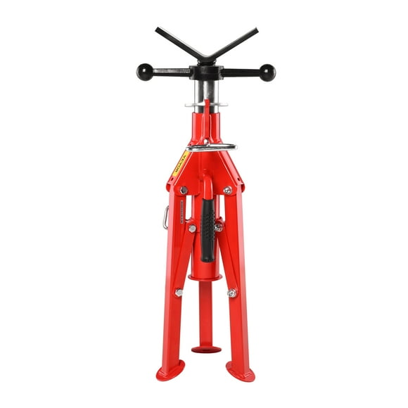 VEVOR V Head Pipe Stand 1/8"-12" Capacity,Adjustable Height 20"-37",Pipe Jack Stands 2500 lb. Load Capacity,Portable Folding Pipe Stands, Carbon Steel Body More Durable