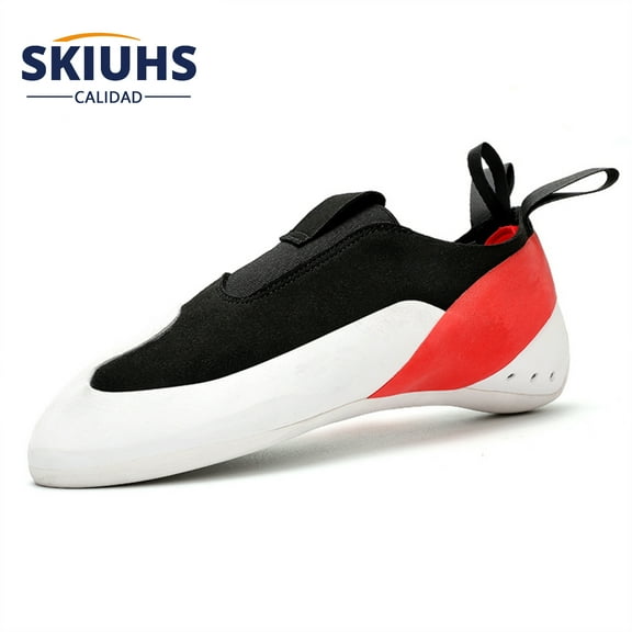 SKIUHS Unisex Professional Rock Climbing Shoes – Heel Pull Tab, Sticky Rubber Sole, Suede Upper (Indoor/Outdoor)