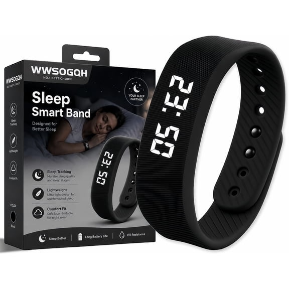 Alarm Clock Smart Watch Bracelets for Mens Digital Heavy Sleepers Vibrating Wristband Sleeps Wrist Womens Tracker Vibro Onyx Vibration Silent Small Distance Teens Shock Despertador Band Alert