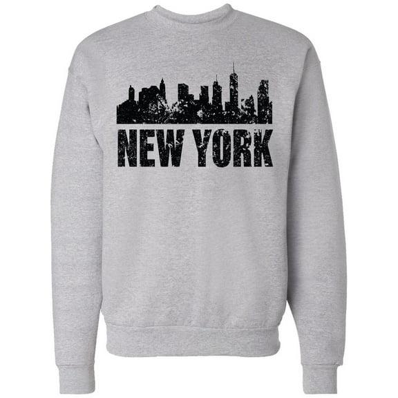 Inktastic New York Skyline Grunge Adult Sweatshirt