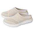 thumbnail image 1 of Unisex Mesh Mules Slip On Shoes Backless Sneakers Knit Flats Non-Slip Walking Shoes, 1 of 9