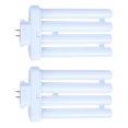 thumbnail image 1 of 2X 220V 27W 4 Pin Rows 6500K Double-H Quad Tube Compact Fluorescent Lamp Light Bulb, 1 of 8