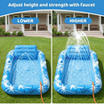 thumbnail image 4 of Inflatable Tanning Pool Lounger Extra-Wide with Integrated Cooling Sprinkler – 77" x 48" Sunbathing Float & Personal Soak Tub for Adults, Heavy Duty 6-in-1 Water Oasis for Backyard & Poolside, 4 of 9
