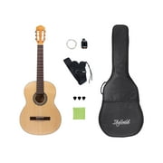 Monoprice Full-Size 4/4 Spruce Top Classical Nylon String Guitar Bundle with Complete Accessories and Gig Bag, For Adults and Children Over 11 - Idyllwild Series