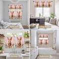 thumbnail image 6 of Pink Bunny Easter Kitchen Curtains Sets for Windows 24 Inch Length, Tulip Spring Floral Eggs Checkered Pastoral Rod Pocket Window Treatments Tier Curtains and Valances Set for Bedroom/Bathroom, 6 of 8