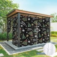 thumbnail image 6 of Outdoor Curtains for Patio Waterproof, Black Christmas Outdoor Privacy Panels Grommet, Winter Green Pine Tree Gold Snowflake Blackout Outside Curtains for Porch/Cabana 54"x95", 2 Panels, 6 of 8