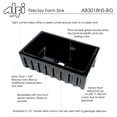thumbnail image 4 of Pemberly Row 30" Black Reversible Smooth/Fluted Single Bowl Fireclay Farm Sink, 4 of 10