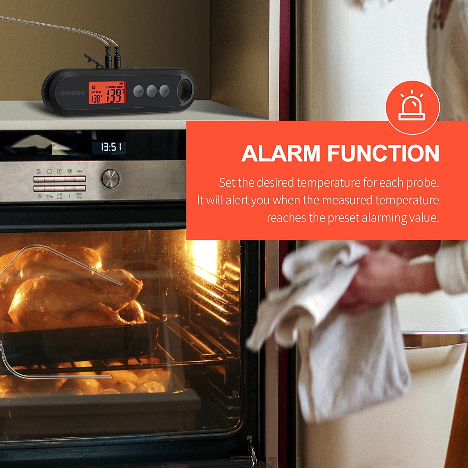 Buy INKBIRD Instant Read Meat Thermometer, IHT2XP, Rechargeable