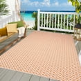 thumbnail image 2 of Erbanica 5' x 8' Indoor Outdoor Sand Orange Diamond Reversible Plastic Rug, 2 of 5