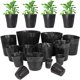 thumbnail image 2 of Gardening Black Plastic Seedling Planting Bowl Nursery Breathable Pot Nutrition Grow Bag Garden Vegetable Container Box 5-100PCS He Qiyong unisex, 2 of 2