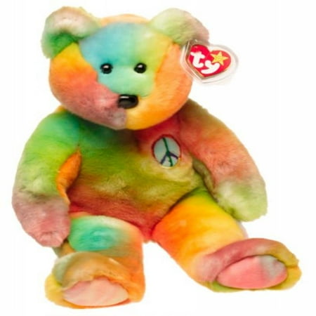 UPC 008421093359 product image for 1 X Ty Beanie Buddies - Peace the Ty-Dyed Bear | upcitemdb.com