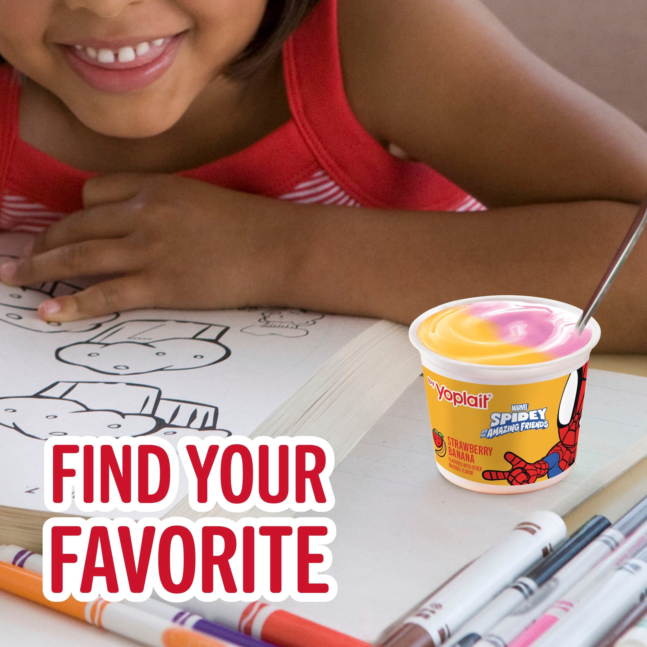 Yoplait Low Fat Yogurt Variety Pack, Marvel Spidey and His Amazing Friends, 8 Count, 32 oz