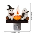 thumbnail image 3 of Ghost Campfire Nightlight, 2026 New Halloween Campfire Flickering Night Light,3D Spooky Fire Marshmallow Night Light for Halloween Decor(Patchwork Ghost), 3 of 9