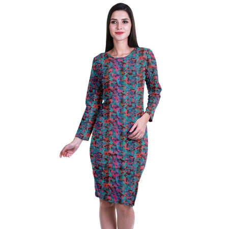 Moomaya Printed Full Sleeve Bodycon Dress f… product image