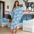 thumbnail image 2 of XYZCANDO Kaftan Dresses for Women V-Neck Swimsuit Cover Up Plus Size Beach Caftan Lounge Dress Flowy Batwing Sleeve Beach Cover Ups Octopuses Print Resort Wear for Travel Vacation, 2 of 7