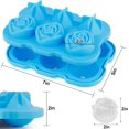 thumbnail image 2 of Bandejas de cubitos de hielo de 2 pulgadas con tapas, bandeja de silicona de 3 cavidades y máquina para hacer 3 bolas de hielo, bandeja para cubitos de hielo para cócteles fríos, whisky, azul, 2 of 8
