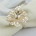 thumbnail image 4 of ruzhgo 6Pcs Napkin Rings Hollow Out Flower Shape Napkins Buckles Holders Dining Table Decorations, 4 of 6