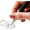 thumbnail image 3 of 100-Pack Blank White Paper Metal Split 1-Inch Ring Key Labels, Round Tags with Metal Rims for Labeling Car or Household Keys, Luggage, Garage Sales, Pet Collars, 3 of 5