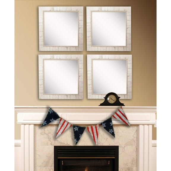 Rayne Mirrors Rayne Tuscan Ivory Square Wall Mirror Set